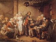 Jean-Baptiste Greuze L'Accordee du  Village Spain oil painting artist